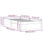 vidaXL Massivholzbett Weiß 75x190 cm Small Single Kiefer vidaXL Massivholzbett Weiß 75x190 cm Small Single Kiefer