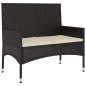 6-tlg. Garten-Lounge-Set mit Kissen Schwarz Poly Rattan 6-tlg. Garten-Lounge-Set mit Kissen Schwarz Poly Rattan