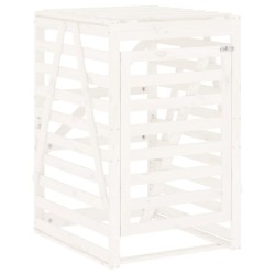vidaXL Mülltonnenbox Weiß 84x90x128,5 cm Massivholz Kiefer