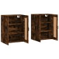 Wandschränke 2 Stk. Räuchereiche Holzwerkstoff Wandschränke 2 Stk. Räuchereiche Holzwerkstoff