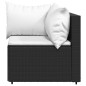 vidaXL 3-tlg. Garten-Lounge-Set mit Kissen Schwarz Poly Rattan vidaXL 3-tlg. Garten-Lounge-Set mit Kissen Schwarz Poly Rattan