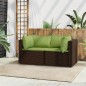 vidaXL Garten-Ecksofas mit Kissen 2 Stk. Braun Poly Rattan vidaXL Garten-Ecksofas mit Kissen 2 Stk. Braun Poly Rattan