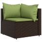 vidaXL Garten-Ecksofas mit Kissen 2 Stk. Braun Poly Rattan vidaXL Garten-Ecksofas mit Kissen 2 Stk. Braun Poly Rattan