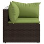 vidaXL Garten-Ecksofas mit Kissen 2 Stk. Braun Poly Rattan vidaXL Garten-Ecksofas mit Kissen 2 Stk. Braun Poly Rattan