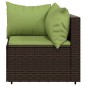 vidaXL Garten-Ecksofas mit Kissen 2 Stk. Braun Poly Rattan vidaXL Garten-Ecksofas mit Kissen 2 Stk. Braun Poly Rattan