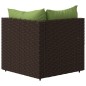 vidaXL Garten-Ecksofas mit Kissen 2 Stk. Braun Poly Rattan vidaXL Garten-Ecksofas mit Kissen 2 Stk. Braun Poly Rattan