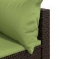 vidaXL Garten-Ecksofas mit Kissen 2 Stk. Braun Poly Rattan vidaXL Garten-Ecksofas mit Kissen 2 Stk. Braun Poly Rattan