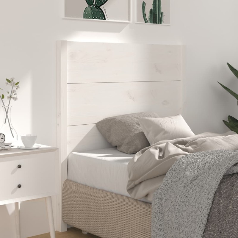 vidaXL Kopfteil Weiß 106x4x100 cm Massivholz Kiefer