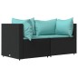 vidaXL Garten-Ecksofas mit Kissen 2 Stk. Schwarz Poly Rattan vidaXL Garten-Ecksofas mit Kissen 2 Stk. Schwarz Poly Rattan
