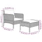 2-tlg. Garten-Lounge-Set mit Kissen Braun Poly Rattan 2-tlg. Garten-Lounge-Set mit Kissen Braun Poly Rattan