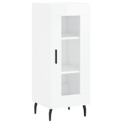 vidaXL Sideboard Hochglanz-Weiß 34,5x34x90 cm Holzwerkstoff