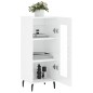vidaXL Sideboard Hochglanz-Weiß 34,5x34x90 cm Holzwerkstoff vidaXL Sideboard Hochglanz-Weiß 34,5x34x90 cm Holzwerkstoff