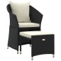 vidaXL 2-tlg. Garten-Lounge-Set mit Kissen Schwarz Poly Rattan vidaXL 2-tlg. Garten-Lounge-Set mit Kissen Schwarz Poly Rattan