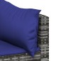 vidaXL 4-tlg. Garten-Lounge-Set mit Kissen Grau Poly Rattan vidaXL 4-tlg. Garten-Lounge-Set mit Kissen Grau Poly Rattan