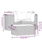 vidaXL 4-tlg. Garten-Lounge-Set mit Kissen Grau Poly Rattan vidaXL 4-tlg. Garten-Lounge-Set mit Kissen Grau Poly Rattan