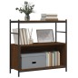 vidaXL Bücherregal Braun Eichen-Optik 80x30x78,5cm Holzwerkstoff Eisen vidaXL Bücherregal Braun Eichen-Optik 80x30x78,5cm Holzwerkstoff Eisen