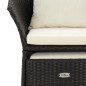 vidaXL 2-tlg. Garten-Lounge-Set mit Kissen Schwarz Poly Rattan vidaXL 2-tlg. Garten-Lounge-Set mit Kissen Schwarz Poly Rattan