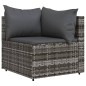 vidaXL 3-tlg. Garten-Lounge-Set mit Kissen Grau Poly Rattan vidaXL 3-tlg. Garten-Lounge-Set mit Kissen Grau Poly Rattan