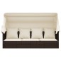 Outdoor-Loungebett mit Dach und Kissen Braun Poly Rattan Outdoor-Loungebett mit Dach und Kissen Braun Poly Rattan