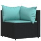 vidaXL 4-tlg. Garten-Lounge-Set mit Kissen Schwarz Poly Rattan vidaXL 4-tlg. Garten-Lounge-Set mit Kissen Schwarz Poly Rattan