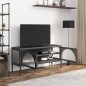 vidaXL TV-Schrank Schwarz 105x35x50 cm Glas und Stahl vidaXL TV-Schrank Schwarz 105x35x50 cm Glas und Stahl