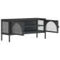 vidaXL TV-Schrank Schwarz 105x35x50 cm Glas und Stahl vidaXL TV-Schrank Schwarz 105x35x50 cm Glas und Stahl