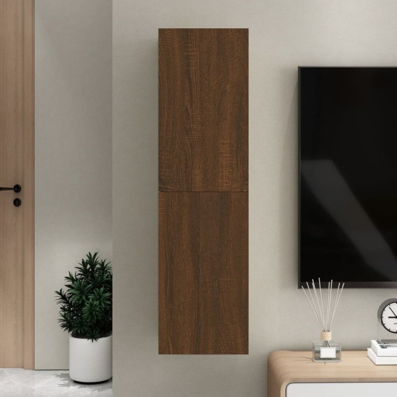 vidaXL TV-Wandschrank Braun Eichen-Optik 30,5x30x110 cm vidaXL TV-Wandschrank Braun Eichen-Optik 30,5x30x110 cm