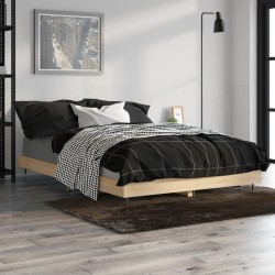 vidaXL Bettgestell Sonoma-Eiche 120x190 cm Holzwerkstoff