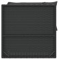 3-tlg. Garten-Lounge-Set mit Kissen Schwarz Poly Rattan 3-tlg. Garten-Lounge-Set mit Kissen Schwarz Poly Rattan