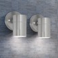vidaXL Outdoor LED-Wandleuchten 2 Stk. Edelstahl Abwärtsstrahlend vidaXL Outdoor LED-Wandleuchten 2 Stk. Edelstahl Abwärtsstrahlend