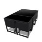 vidaXL 11-tlg. Garten-Essgruppe mit Kissen Poly Rattan Schwarz vidaXL 11-tlg. Garten-Essgruppe mit Kissen Poly Rattan Schwarz