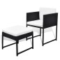 vidaXL 11-tlg. Garten-Essgruppe mit Kissen Poly Rattan Schwarz vidaXL 11-tlg. Garten-Essgruppe mit Kissen Poly Rattan Schwarz