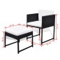 vidaXL 11-tlg. Garten-Essgruppe mit Kissen Poly Rattan Schwarz vidaXL 11-tlg. Garten-Essgruppe mit Kissen Poly Rattan Schwarz