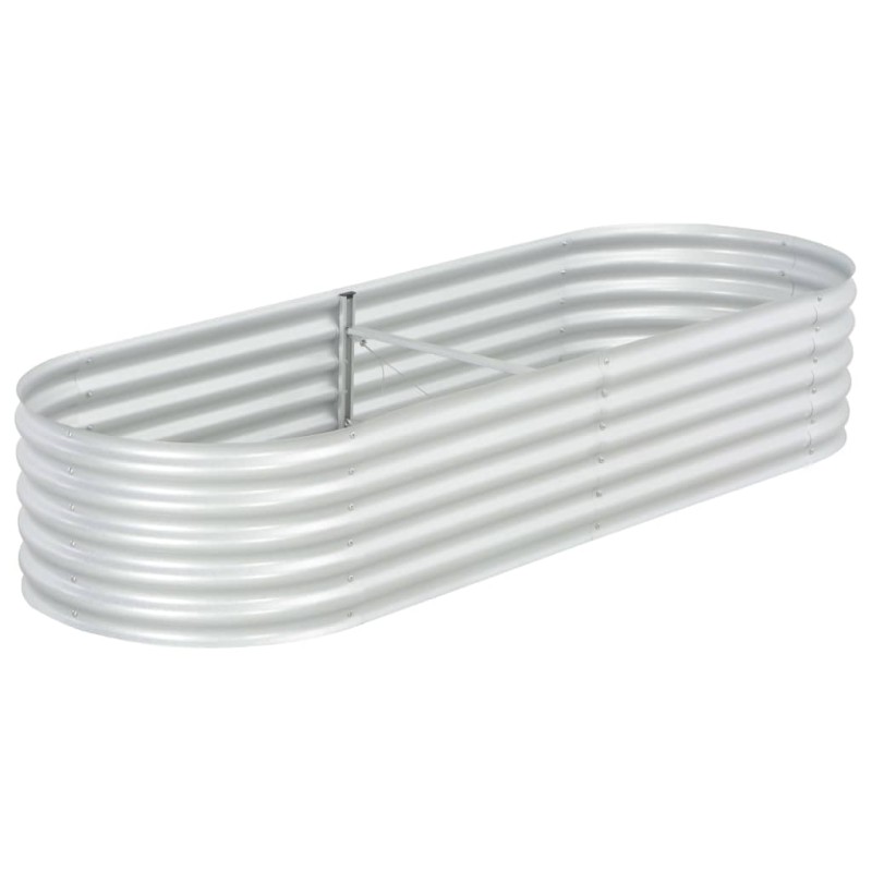 vidaXL Garten-Hochbeet 240x80x44 cm Verzinkter Stahl Silbern vidaXL Garten-Hochbeet 240x80x44 cm Verzinkter Stahl Silbern