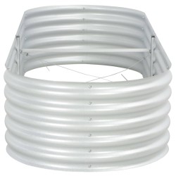 vidaXL Garten-Hochbeet 240x80x44 cm Verzinkter Stahl Silbern