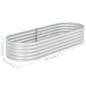 vidaXL Garten-Hochbeet 240x80x44 cm Verzinkter Stahl Silbern vidaXL Garten-Hochbeet 240x80x44 cm Verzinkter Stahl Silbern