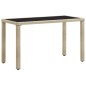 vidaXL Gartentisch Beige 123x60x74 cm Poly Rattan vidaXL Gartentisch Beige 123x60x74 cm Poly Rattan