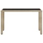 vidaXL Gartentisch Beige 123x60x74 cm Poly Rattan vidaXL Gartentisch Beige 123x60x74 cm Poly Rattan