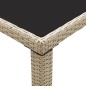 vidaXL Gartentisch Beige 123x60x74 cm Poly Rattan vidaXL Gartentisch Beige 123x60x74 cm Poly Rattan
