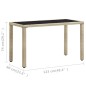 vidaXL Gartentisch Beige 123x60x74 cm Poly Rattan vidaXL Gartentisch Beige 123x60x74 cm Poly Rattan