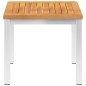 vidaXL Garten-Beistelltisch 45x45x38 cm Massivholz Akazie Edelstahl vidaXL Garten-Beistelltisch 45x45x38 cm Massivholz Akazie Edelstahl