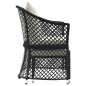 2-tlg. Garten-Lounge-Set mit Kissen Schwarz Poly Rattan 2-tlg. Garten-Lounge-Set mit Kissen Schwarz Poly Rattan