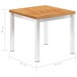 vidaXL Garten-Beistelltisch 45x45x38 cm Massivholz Akazie Edelstahl vidaXL Garten-Beistelltisch 45x45x38 cm Massivholz Akazie Edelstahl