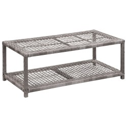 vidaXL Schuhbank Grau 80 x 40 x 30 cm Poly Rattan