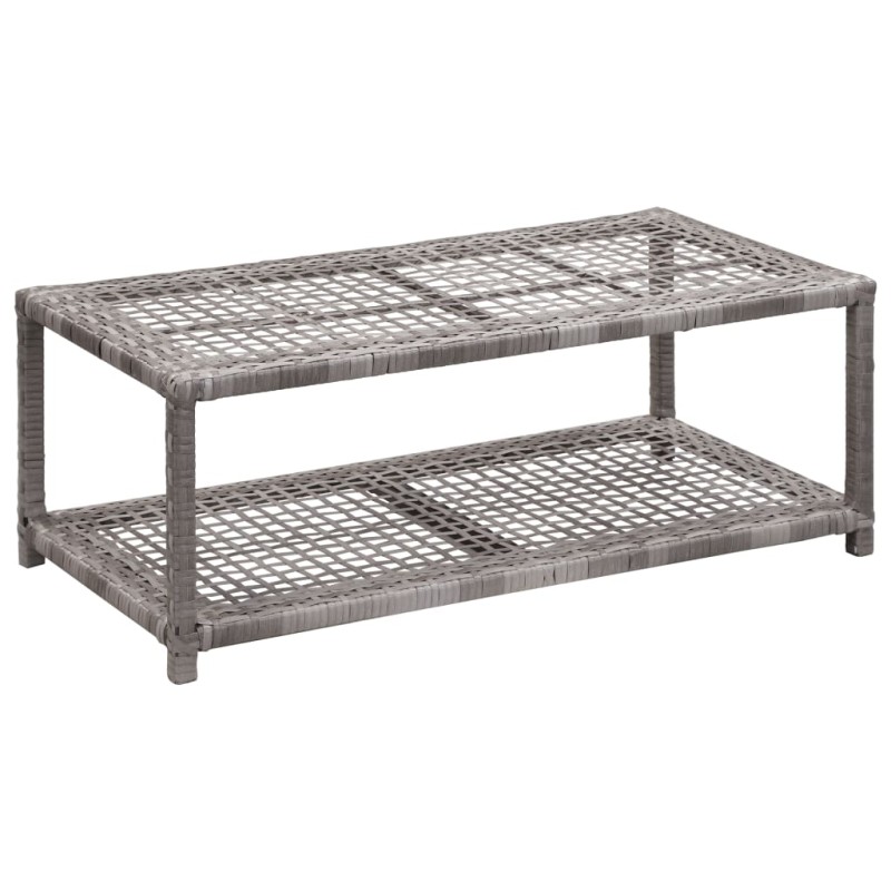 vidaXL Schuhbank Grau 80 x 40 x 30 cm Poly Rattan vidaXL Schuhbank Grau 80 x 40 x 30 cm Poly Rattan