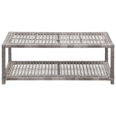 vidaXL Schuhbank Grau 80 x 40 x 30 cm Poly Rattan