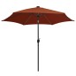 vidaXL Sonnenschirm mit LED-Leuchten Alu-Mast 300 cm Terracotta-Rot vidaXL Sonnenschirm mit LED-Leuchten Alu-Mast 300 cm Terracotta-Rot