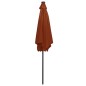 vidaXL Sonnenschirm mit LED-Leuchten Alu-Mast 300 cm Terracotta-Rot vidaXL Sonnenschirm mit LED-Leuchten Alu-Mast 300 cm Terracotta-Rot