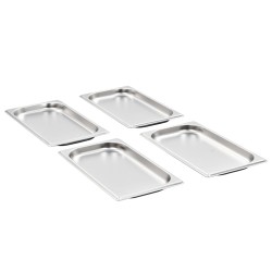 vidaXL Gastronormbehälter 12 Stk. GN 1/3 20 mm Edelstahl 