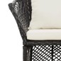 2-tlg. Garten-Lounge-Set mit Kissen Schwarz Poly Rattan 2-tlg. Garten-Lounge-Set mit Kissen Schwarz Poly Rattan